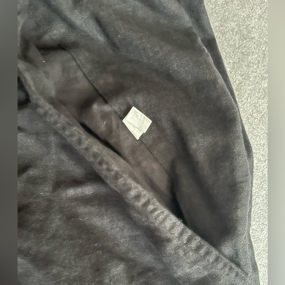 [4XL]H&M Women Black Linen Viscose Blend Zipper Button Front Closure Ankle Pants - Picture 9 of 11